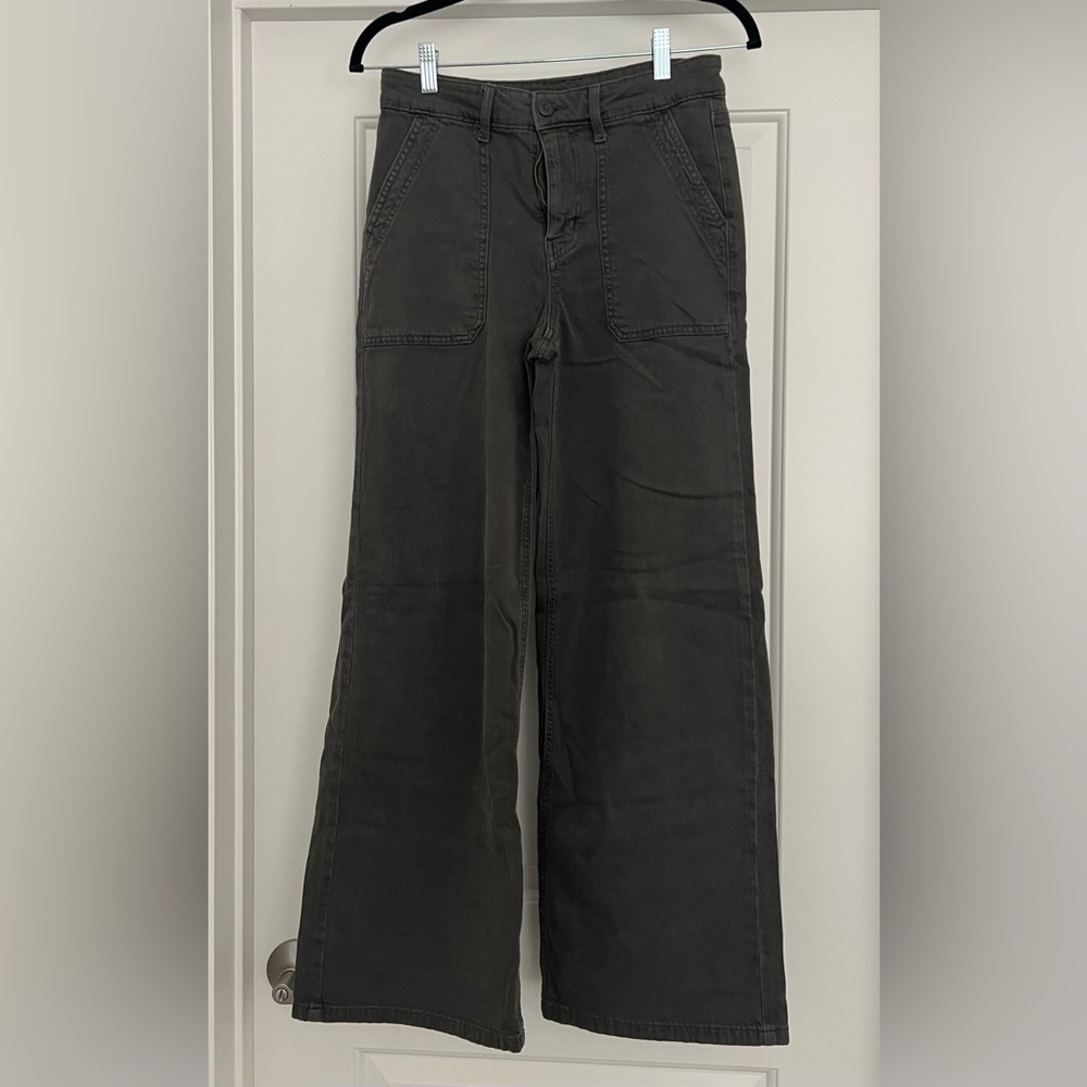 Dark Gray Wide-Leg Pants